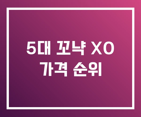 5대 꼬냑 XO 가격 순위 5대 꼬냑 XO 가격 순위