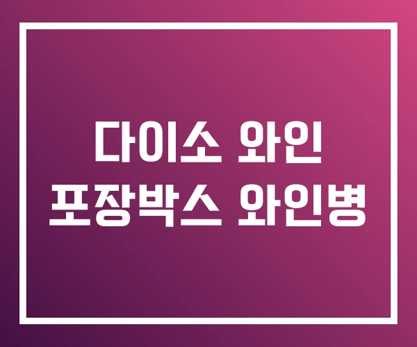 다이소 와인 포장박스 와인병 다이소 와인 포장박스 와인병