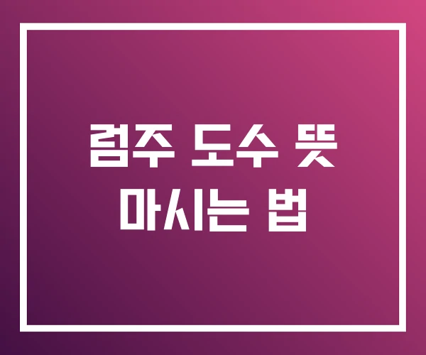 럼주 도수 뜻 마시는 법