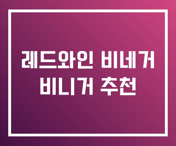 레드와인 비네거 비니거 추천 레드와인 비네거 비니거 추천