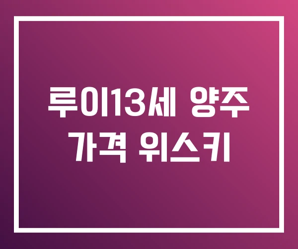 루이13세 양주 가격 위스키 루이13세 양주 가격 위스키