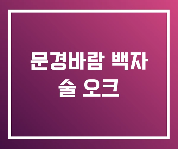 문경바람 백자 술 오크 문경바람 백자 술 오크