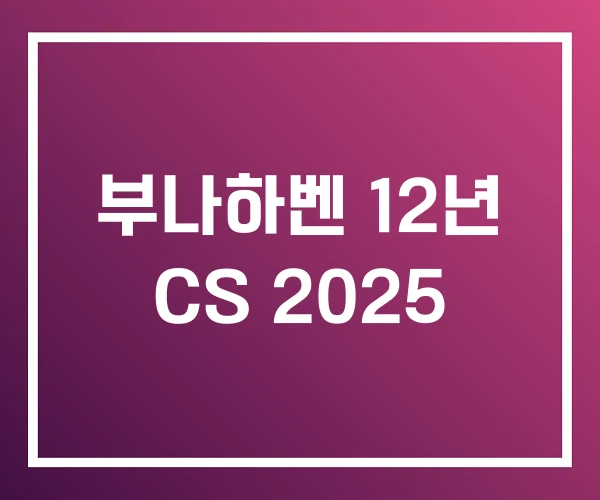 부나하벤 12년 CS 2025 부나하벤 12년 CS 2025