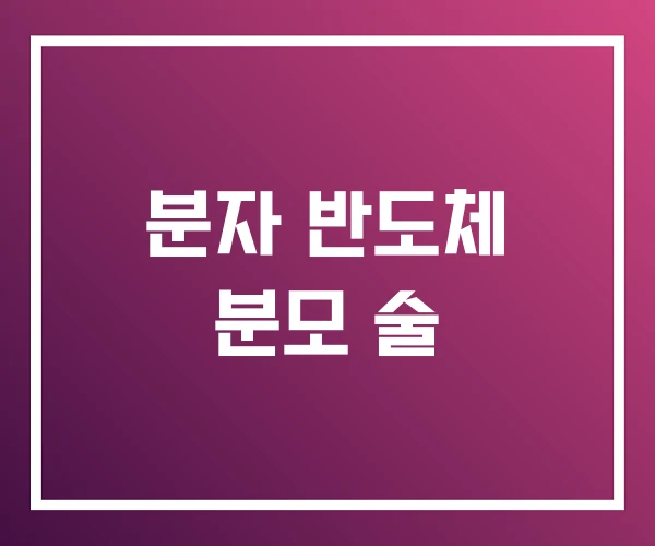 분자 반도체 분모 술