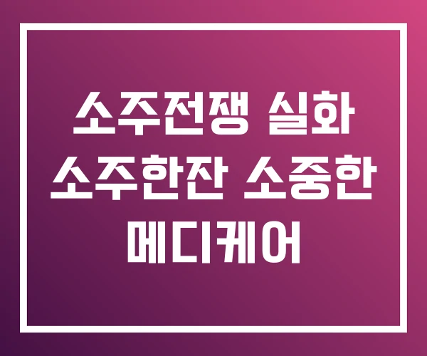 소주전쟁 실화 소주한잔 소중한 메디케어 소주전쟁 실화 소주한잔 소중한 메디케어
