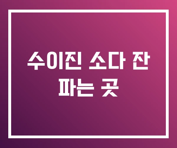 수이진 소다 잔 파는 곳