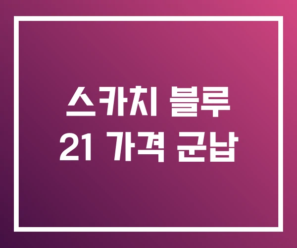 스카치 블루 21 가격 군납 스카치 블루 21 가격 군납