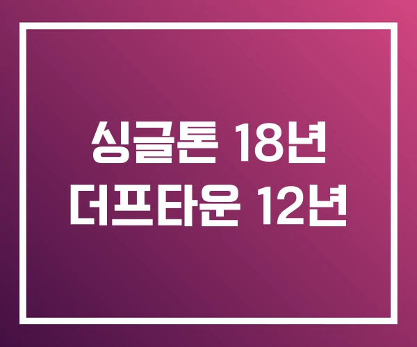 싱글톤 18년 더프타운 12년