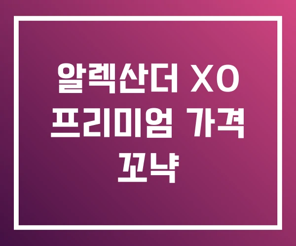 알렉산더 XO 프리미엄 가격 꼬냑