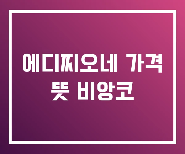 에디찌오네 가격 뜻 비앙코