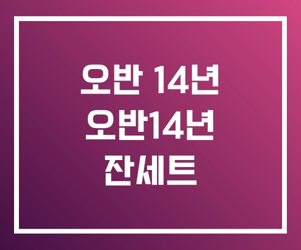 오반 14년 오반14년 잔세트