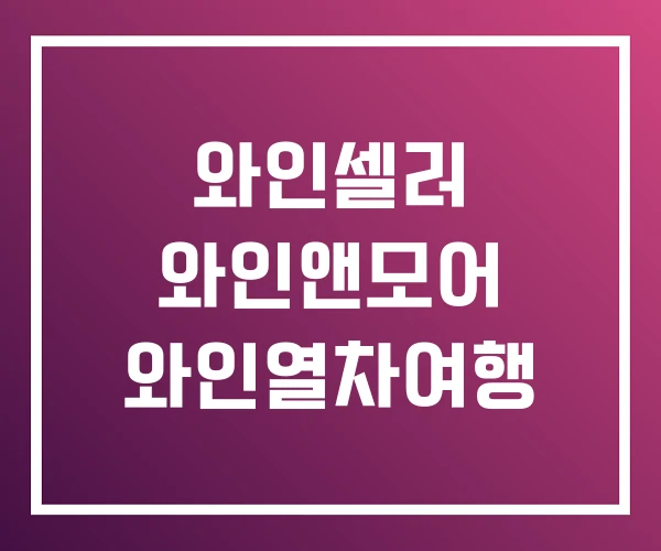 와인셀러 와인앤모어 와인열차여행 와인셀러 와인앤모어 와인열차여행