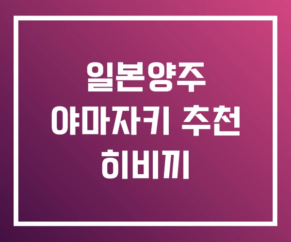 일본양주 야마자키 추천 히비끼