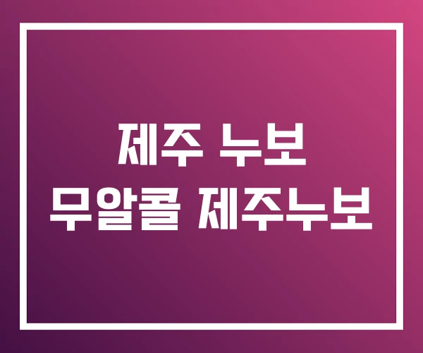 제주 누보 무알콜 제주누보 제주 누보 무알콜 제주누보