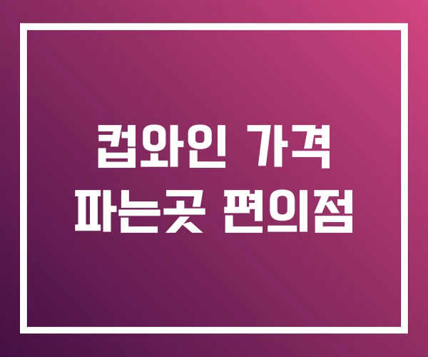 컵와인 가격 파는곳 편의점 컵와인 가격 파는곳 편의점