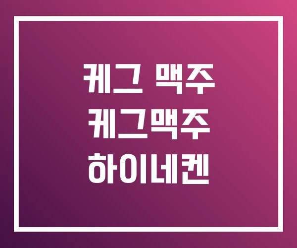 케그 맥주 케그맥주 하이네켄