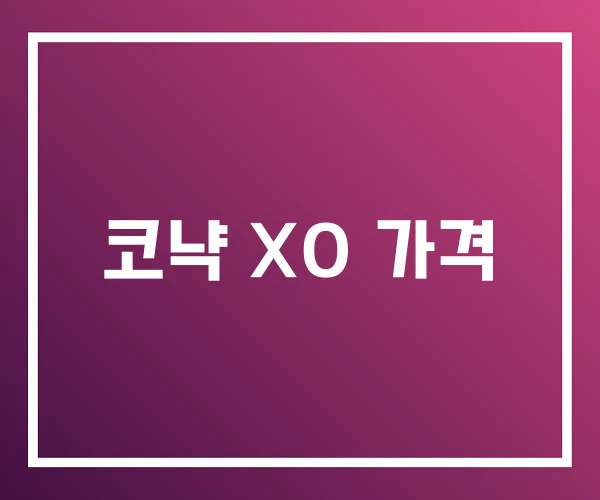 코냑 XO 가격 코냑 XO 가격