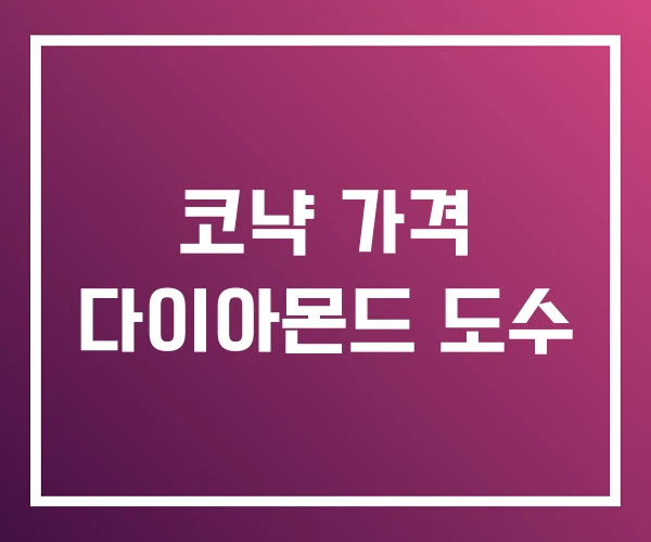 코냑 가격 다이아몬드 도수
