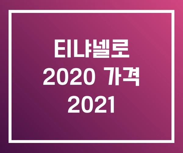 티냐넬로 2020 가격 2021 티냐넬로 2020 가격 2021