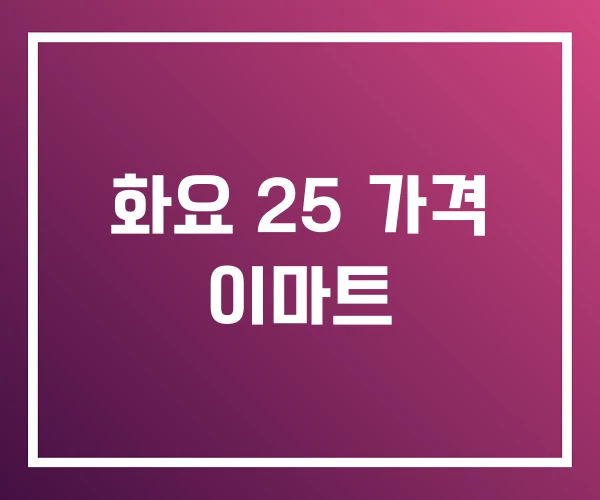 화요 25 가격 이마트