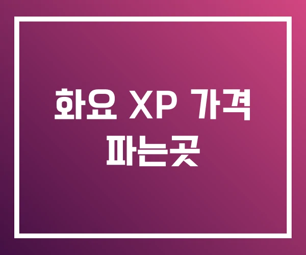 화요 XP 가격 파는곳 화요 XP 가격 파는곳