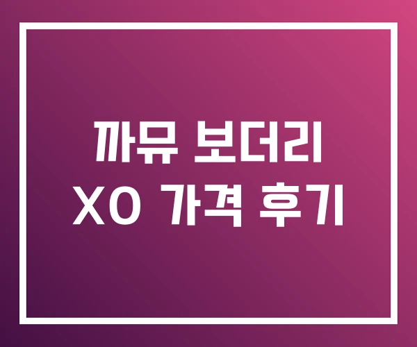 까뮤 보더리 XO 가격 후기 까뮤 보더리 XO 가격 후기