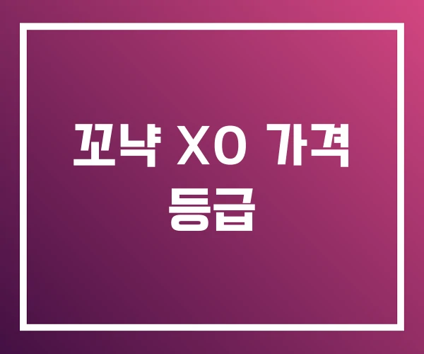 꼬냑 XO 가격 등급
