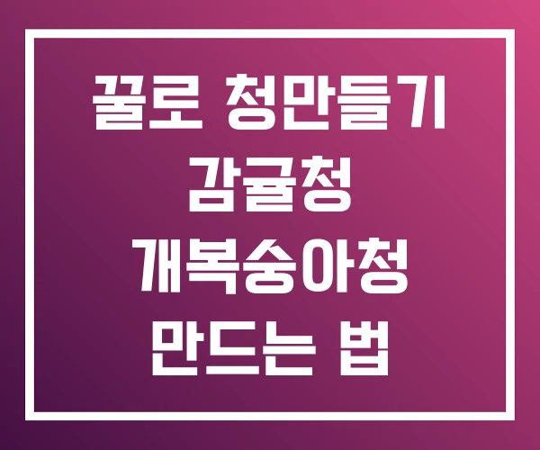 꿀로 청만들기 감귤청 개복숭아청 만드는 법 꿀로 청만들기 감귤청 개복숭아청 만드는 법