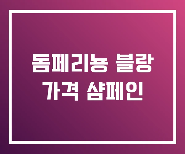 돔페리뇽 블랑 가격 샴페인