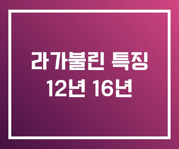 라가불린 특징 12년 16년
