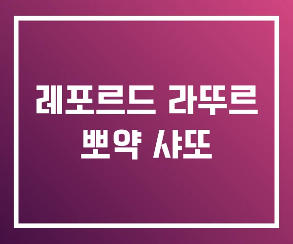 레포르드 라뚜르 뽀약 샤또