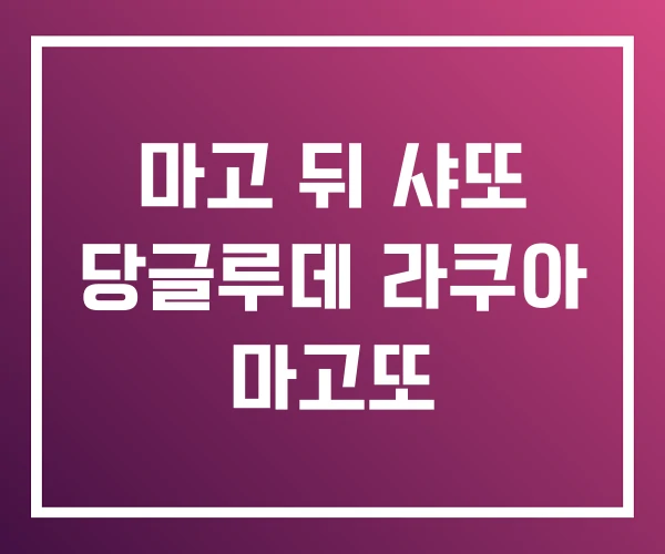 마고 뒤 샤또 당글루데 라쿠아 마고또