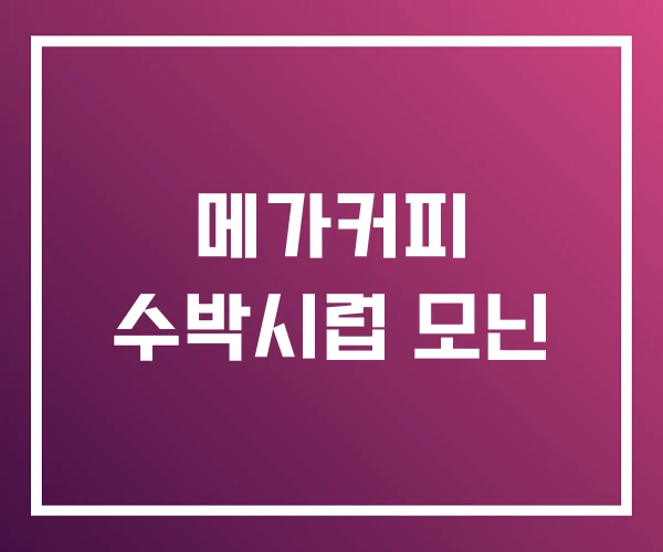 메가커피 수박시럽 모닌