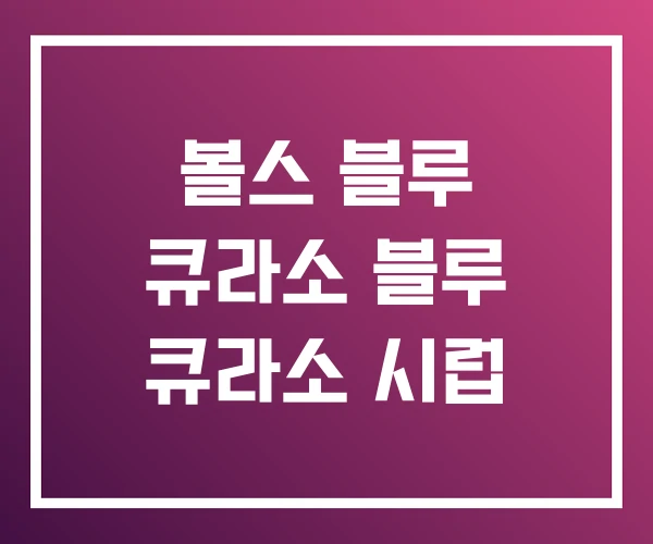 볼스 블루 큐라소 블루 큐라소 시럽