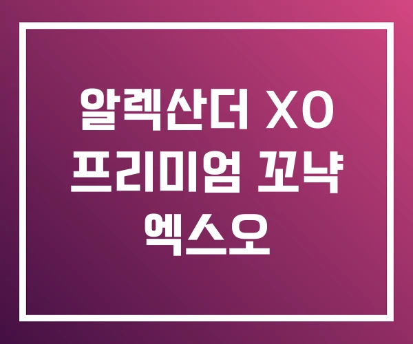 알렉산더 XO 프리미엄 꼬냑 엑스오
