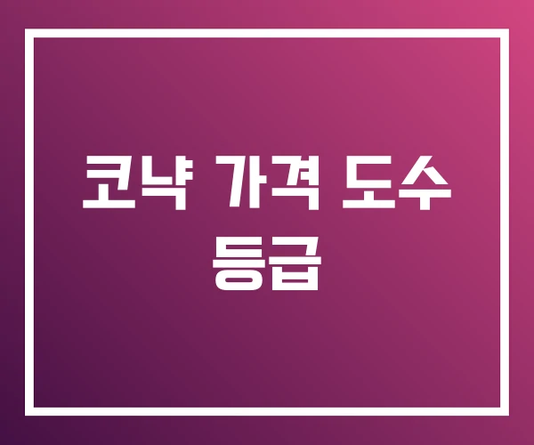 코냑 가격 도수 등급 코냑 가격 도수 등급
