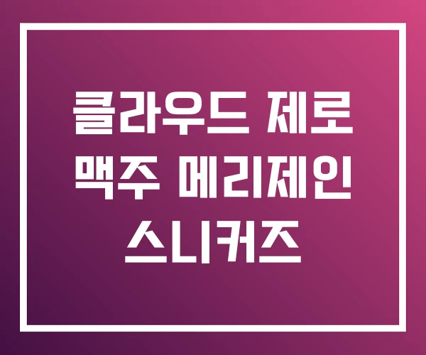 클라우드 제로 맥주 메리제인 스니커즈 클라우드 제로 맥주 메리제인 스니커즈