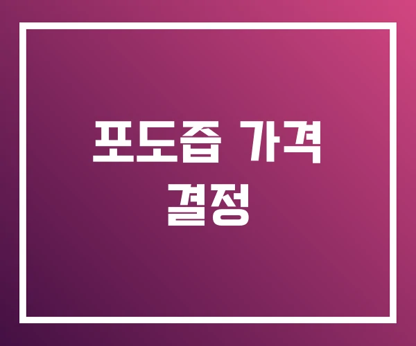 포도즙 가격 결정