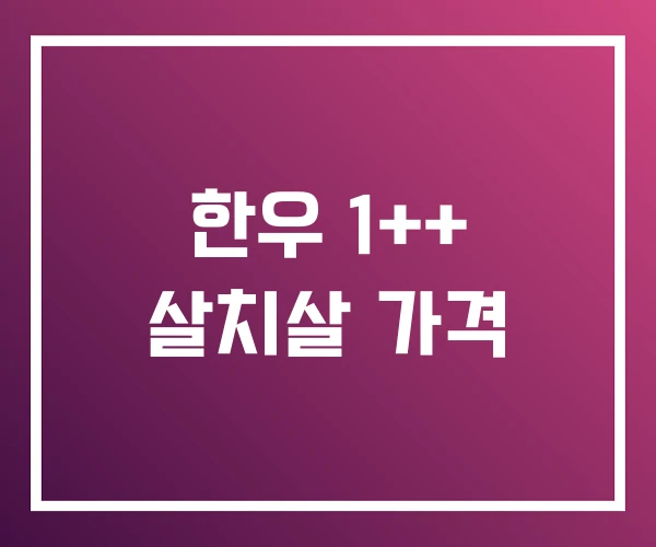 한우 1++ 살치살 가격 한우 1++ 살치살 가격
