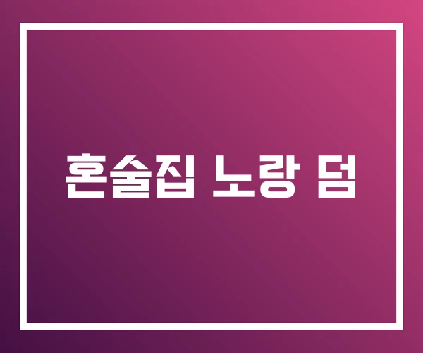 혼술집 노랑 덤