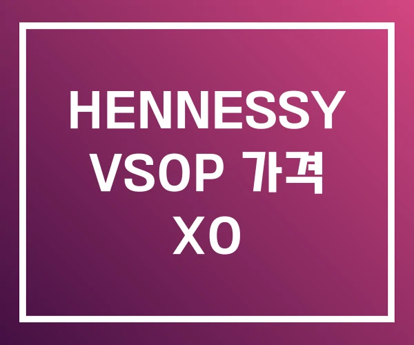 HENNESSY VSOP 가격 XO
