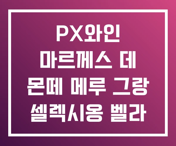 PX와인 마르께스 데 몬떼 메루 그랑 셀렉시옹 벨라 쌍떼