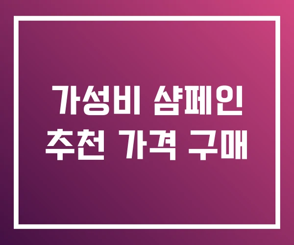가성비 샴페인 추천 가격 구매 가성비 샴페인 추천 가격 구매