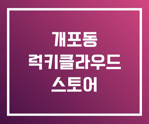 개포동 럭키클라우드 스토어 개포동 럭키클라우드 스토어