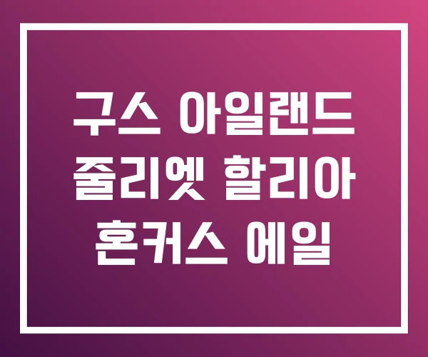 구스 아일랜드 줄리엣 할리아 혼커스 에일 구스 아일랜드 줄리엣 할리아 혼커스 에일