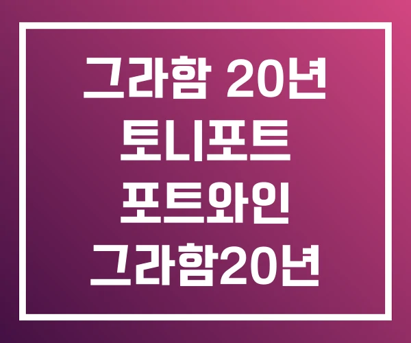 그라함 20년 토니포트 포트와인 그라함20년 그라함 20년 토니포트 포트와인 그라함20년
