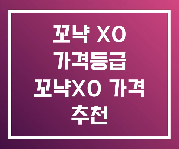 꼬냑 XO 가격등급 꼬냑XO 가격 추천
