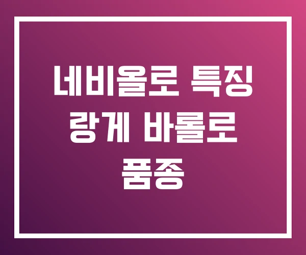 네비올로 특징 랑게 바롤로 품종