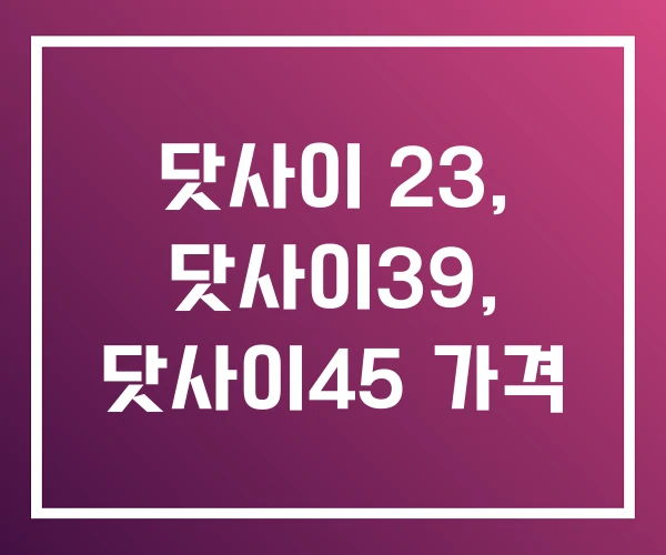 닷사이 23, 닷사이39, 닷사이45 가격 닷사이 23, 닷사이39, 닷사이45 가격