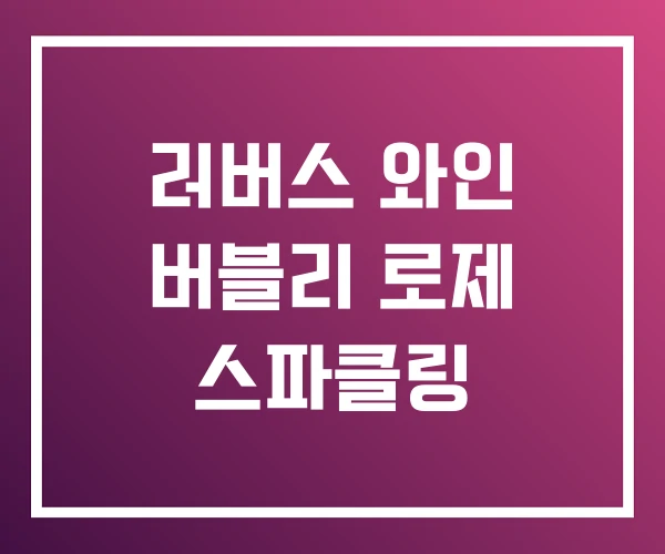 러버스 와인 버블리 로제 스파클링 러버스 와인 버블리 로제 스파클링